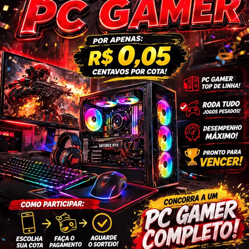 Imagem da campanha PC GAMER DE 10 MIL REAIS