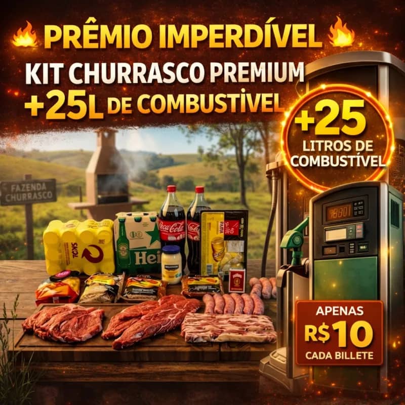 Imagem da campanha Kit premium churras + 25 litro de combustível