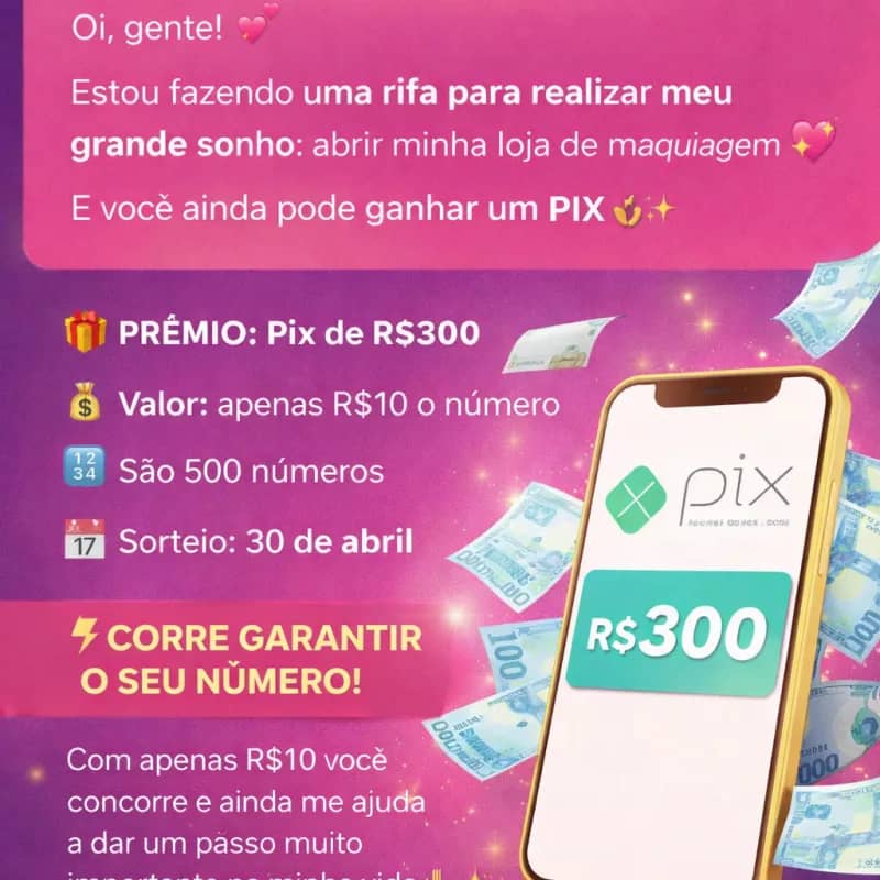 Imagem da campanha É Rifa solidária