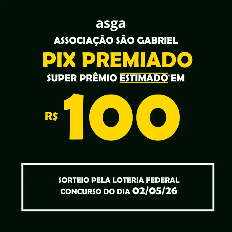Imagem da campanha PIX PREMIADO ASGA 1ª EDIÇÃO