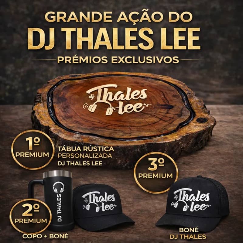 Imagem da campanha 🎁 Grande Sorteio DJ Thales Lee – Prêmios Exclusivos