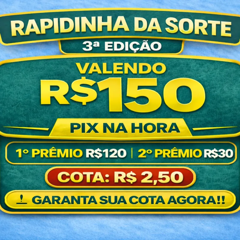 Imagem da campanha 🍀 RAPIDINHA DA SORTE - 4° EDIÇÃO 🍀