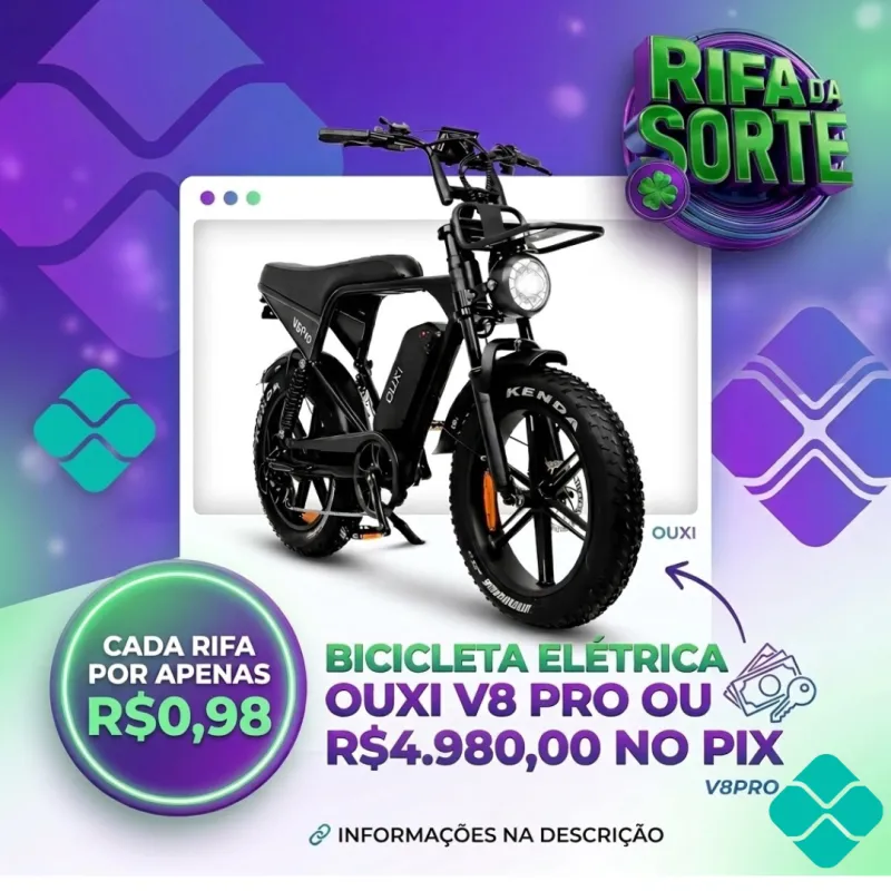 Imagem da campanha Rifa V8 pro