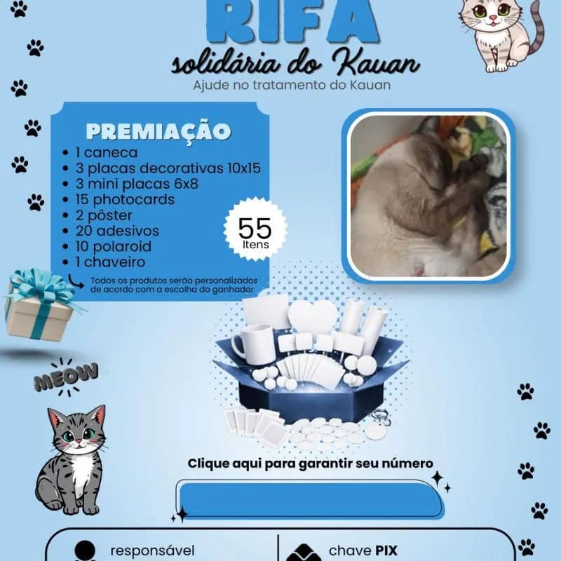 Imagem da campanha Ajude a salvar a vida do kauan