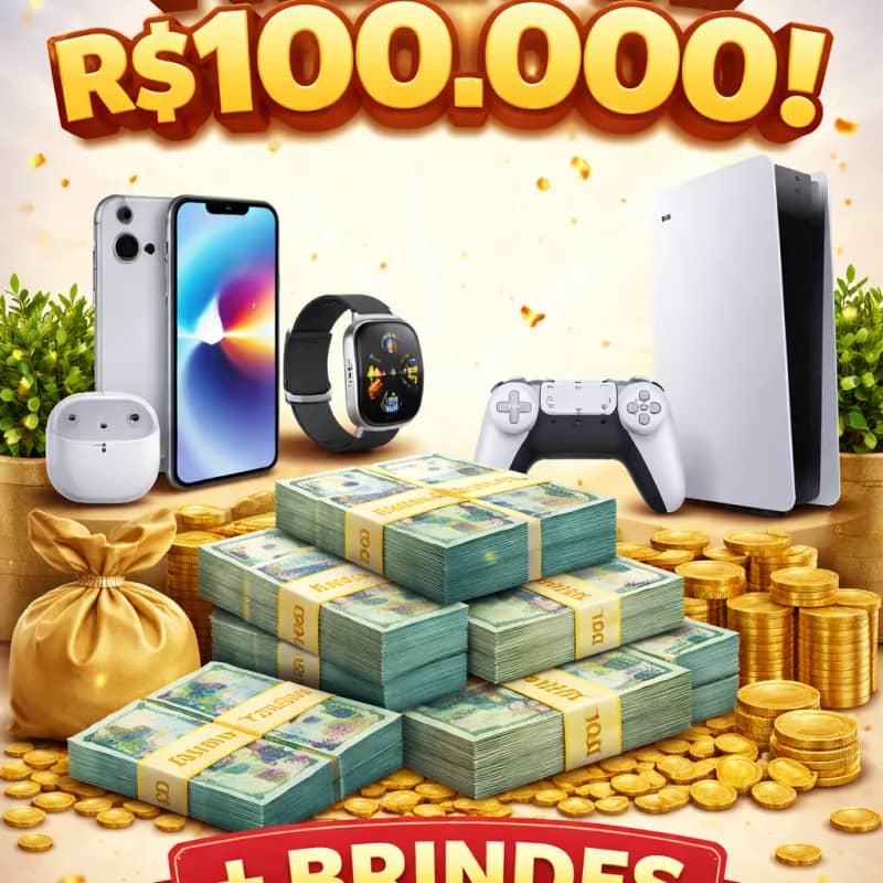 Imagem da campanha 100 Mil na conta +brindes