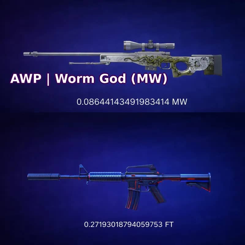 Imagem da campanha 2x1 WORM GOD AWP, M4A1-S LIQUIDATION
