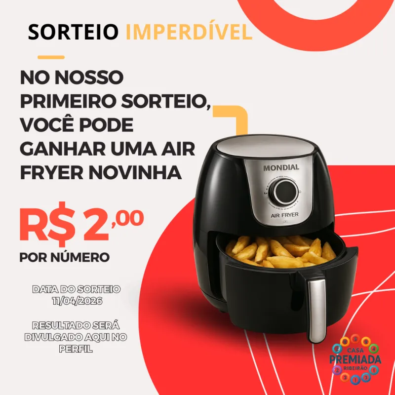 Imagem da campanha CONCORRA A UMA AIR FRYER MONDIAL