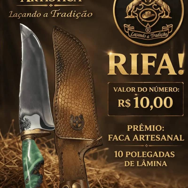 Imagem da campanha Rifa Faca Artesanal