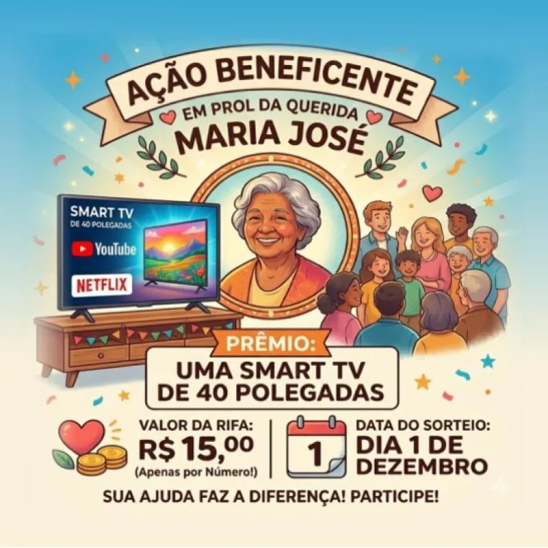 Imagem da campanha Smart Tv 40 Rifa Beneficente