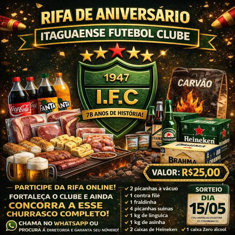 Imagem da campanha E aniversário do Itaguaense