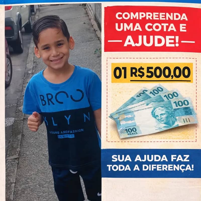 Imagem da campanha RIFA BENEFICENTE – AJUDE O ENZO