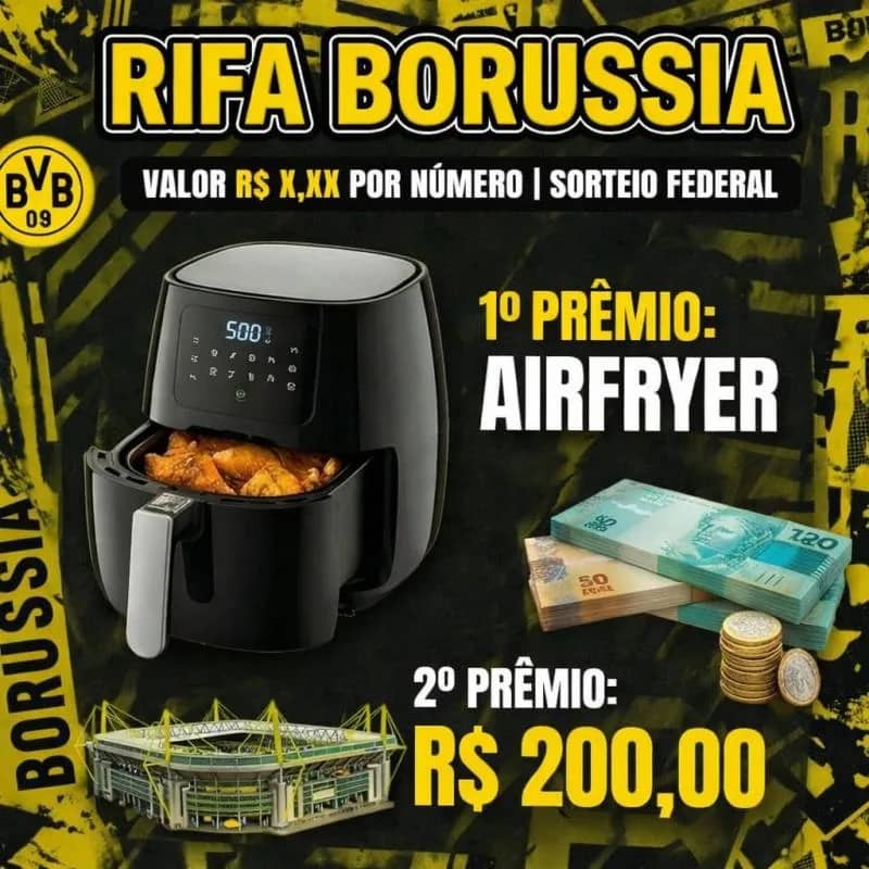 Imagem da campanha "Rifa " borrucia