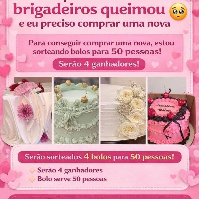 Imagem da campanha Rifa para comprar uma nova panela Balbino confeitaria