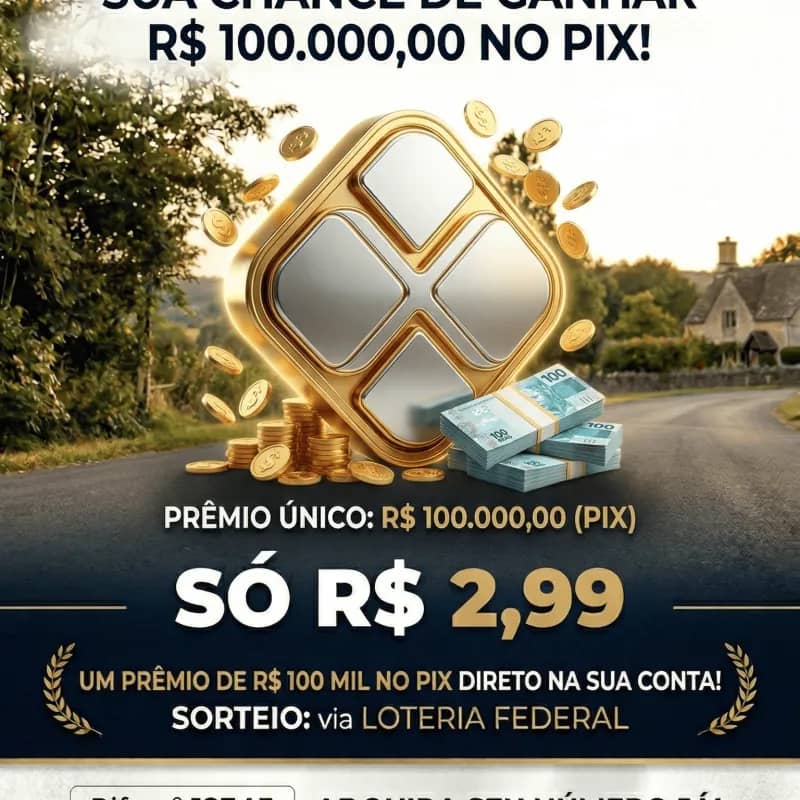 Imagem da campanha 100K NO PIX