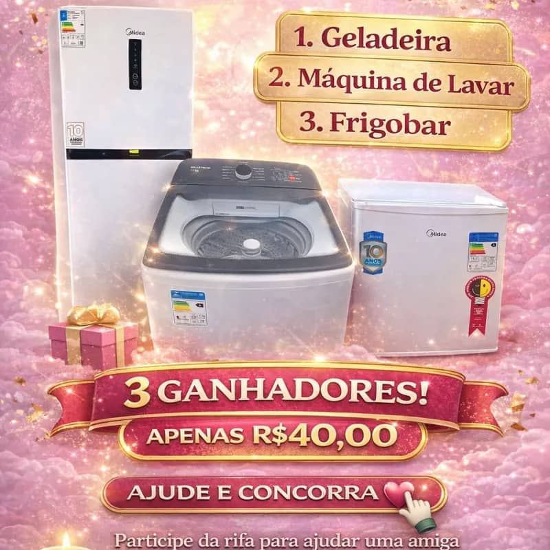 Imagem da campanha Rifa Solidária para ajudar nossa amiga 🤩🩷