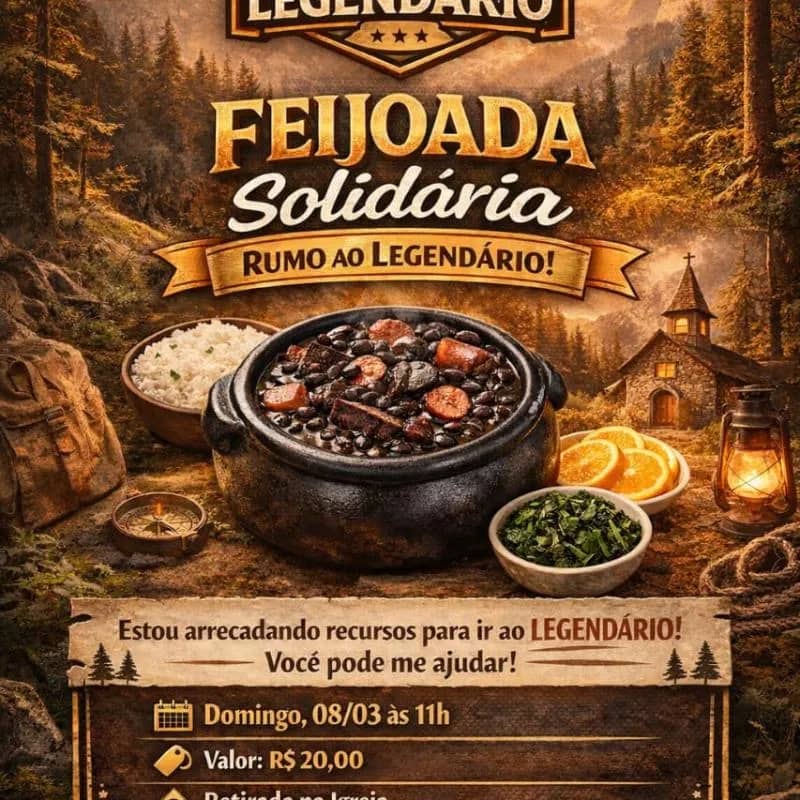 Imagem da campanha Arrecada recursos pro legendário