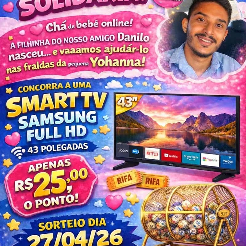 Imagem da campanha RIFA SOLIDÁRIA - BEM VINDA YOHANA