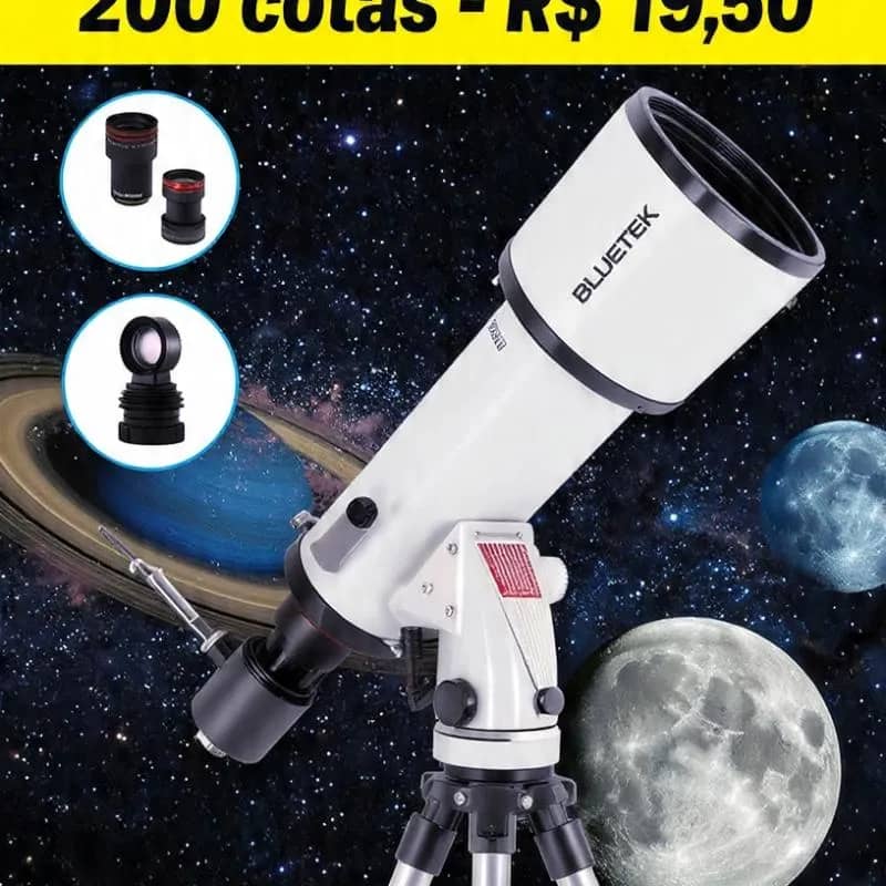 Imagem da campanha 🔭 Ganhe um Telescópio Profissional por menos de R$ 20!