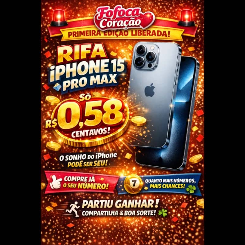 Imagem da campanha 💎 RIFA DE UM iPhone 15 Pro Max 💎