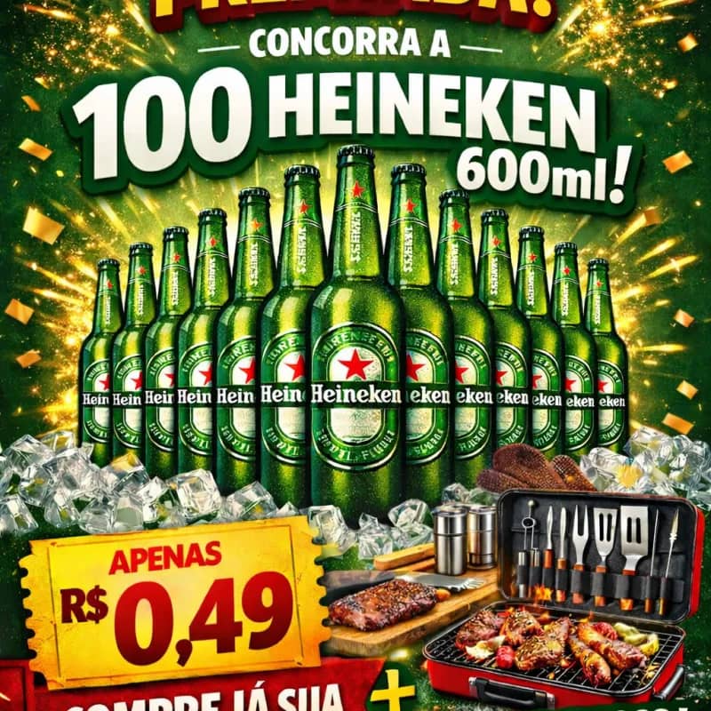 Imagem da campanha SUPER RIFA PREMIADA -100 HEINEKEN!!
