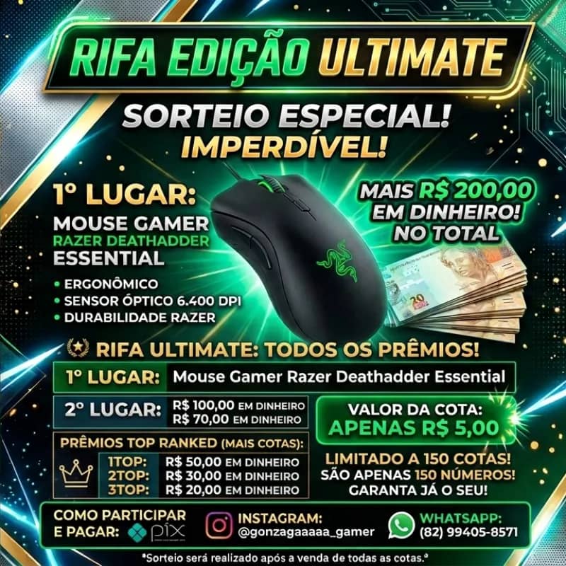 Imagem da campanha RIFA EDIÇÃO ULTIMATE