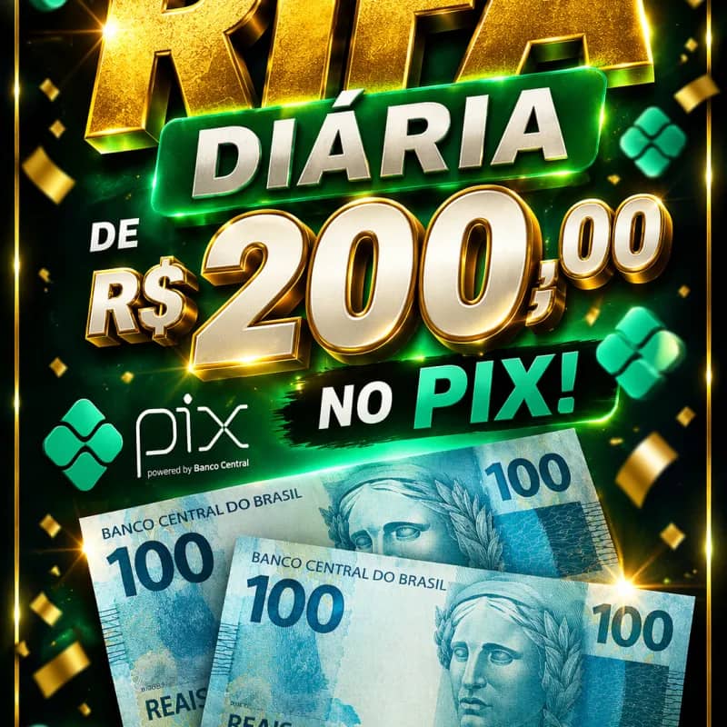 Imagem da campanha RIFA DIARIA DE 200 REAIS NO PIX