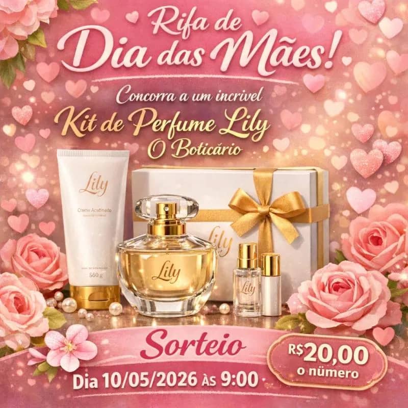 Imagem da campanha Rifa de Dias das mães