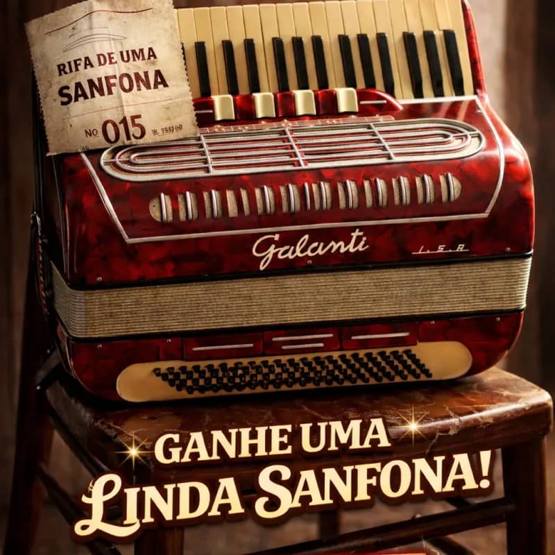 Imagem da campanha Rifa de uma Sanfona