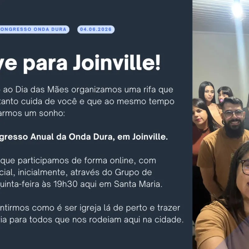 Imagem da campanha Nos leve para Joinville!
