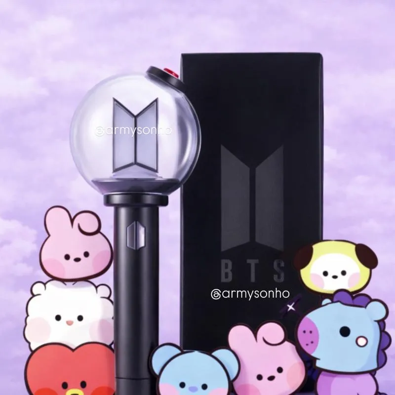 Imagem da campanha 1 ARMY BOMB V4 Original e 1 KIT BTS COM 36 itens.