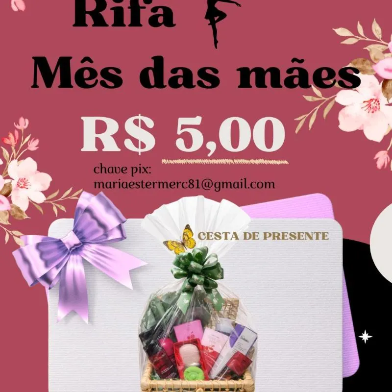 Imagem da campanha Rifa do Mês das Mães