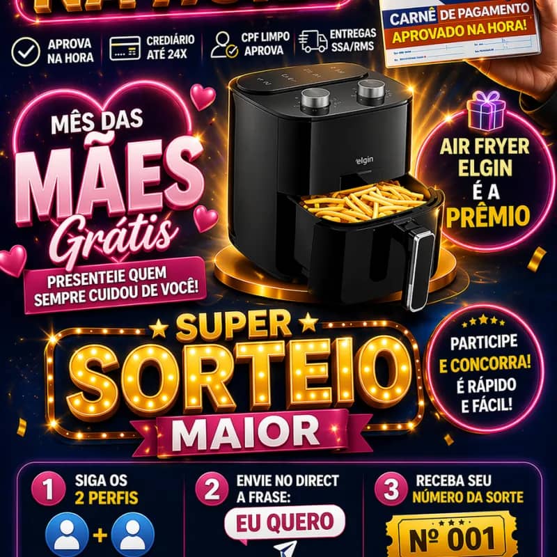 Imagem da campanha Sorteio LOJA MÓVEIS (Dias das mães)