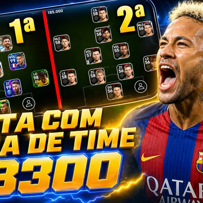 Imagem da campanha CONTA TOP DE eFootball + JOGADORES RAROS! ⚽🔥