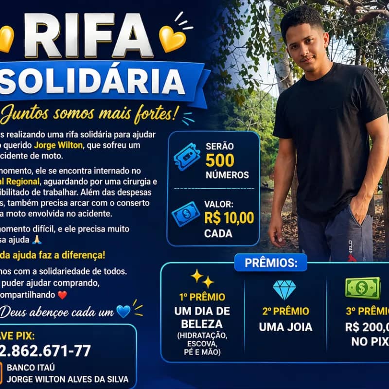 Imagem da campanha Rifa para jorge