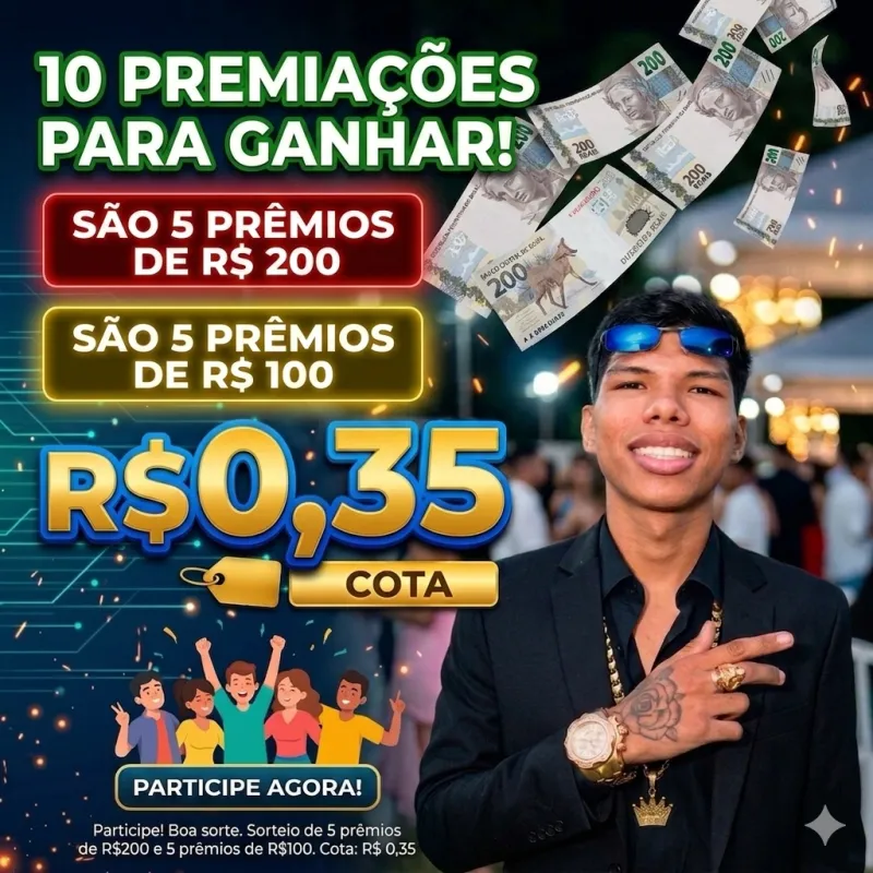 Imagem da campanha Criei essa rifa para investir em equipamentos de edição e melhorar meus conteúdos. Conto com seu apoio!