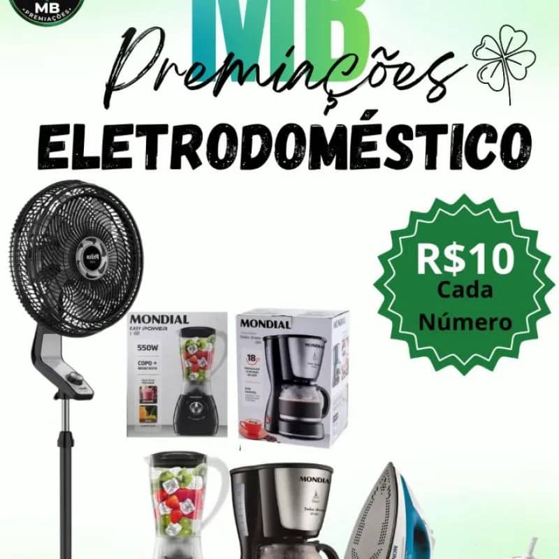 Imagem da campanha Rifa de um Kit de Eletrôdomesticos!!! Não fique de fora — garanta já o seu número e boa sorte! 🍀