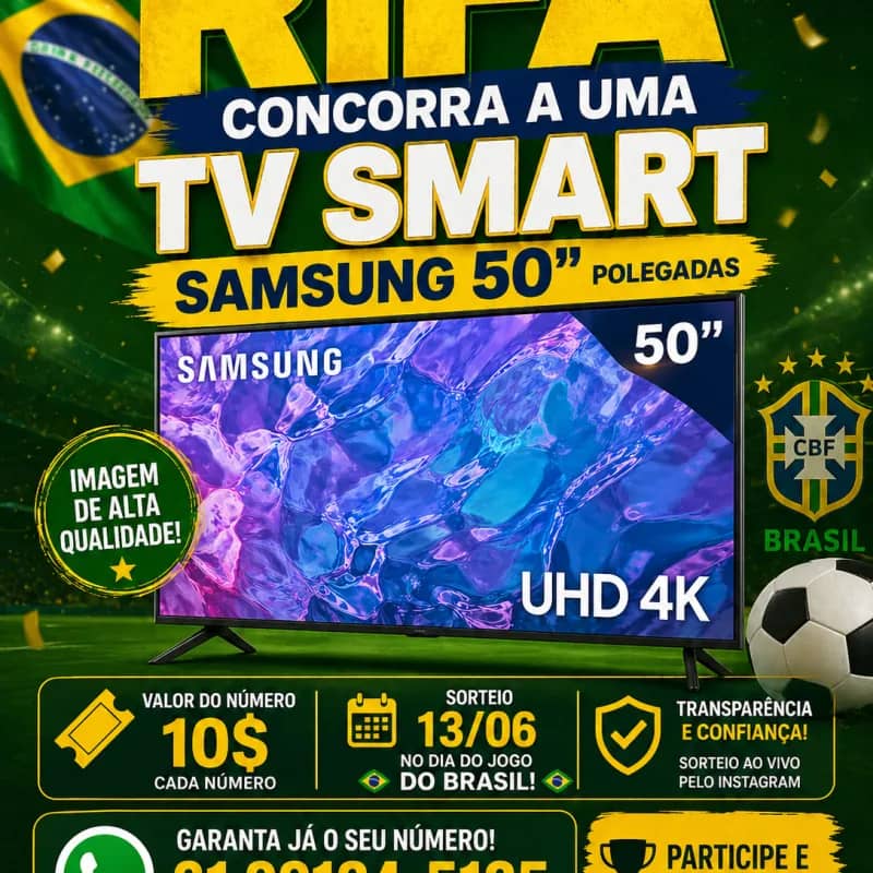 Imagem da campanha Tv Samsung 50 polegadas