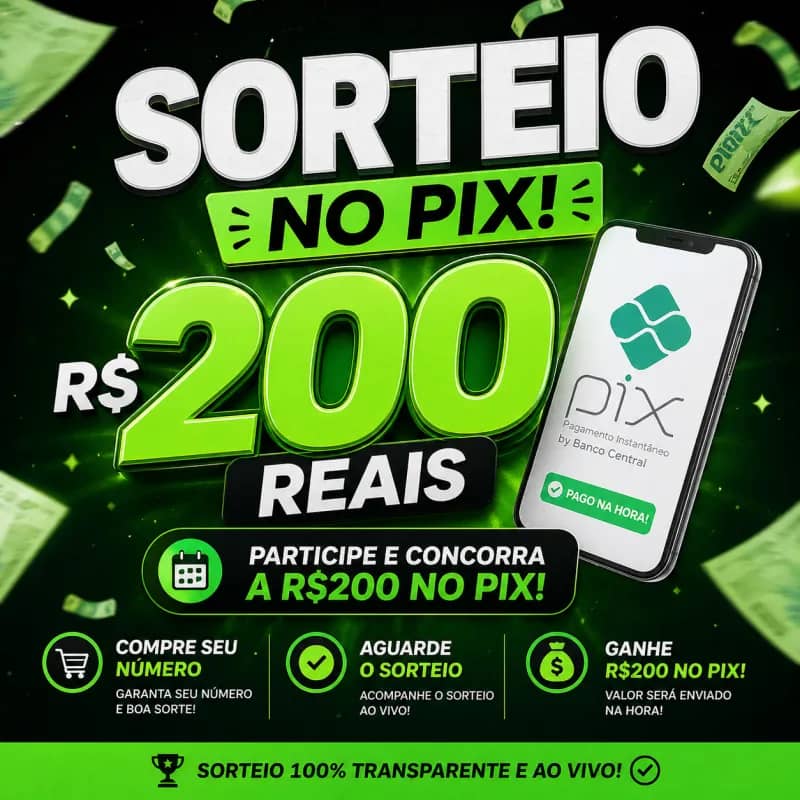 Imagem da campanha Concorra a 200 reais no PIX
