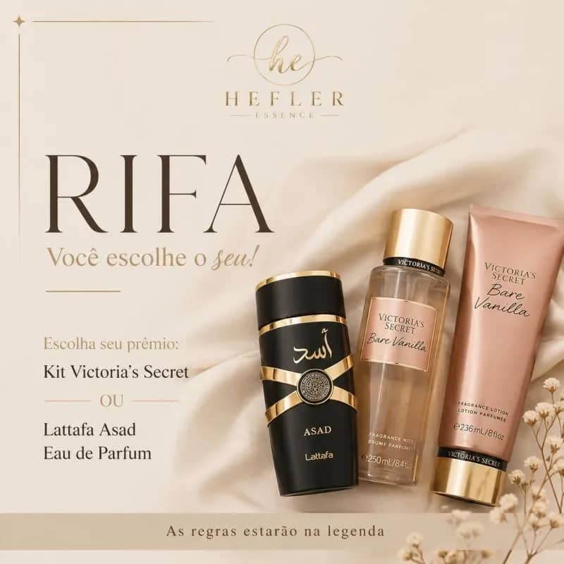 Imagem da campanha ✨ Escolha seu prêmio: Kit Victoria’s Secret ou Lattafa Asad Eau de Parfum