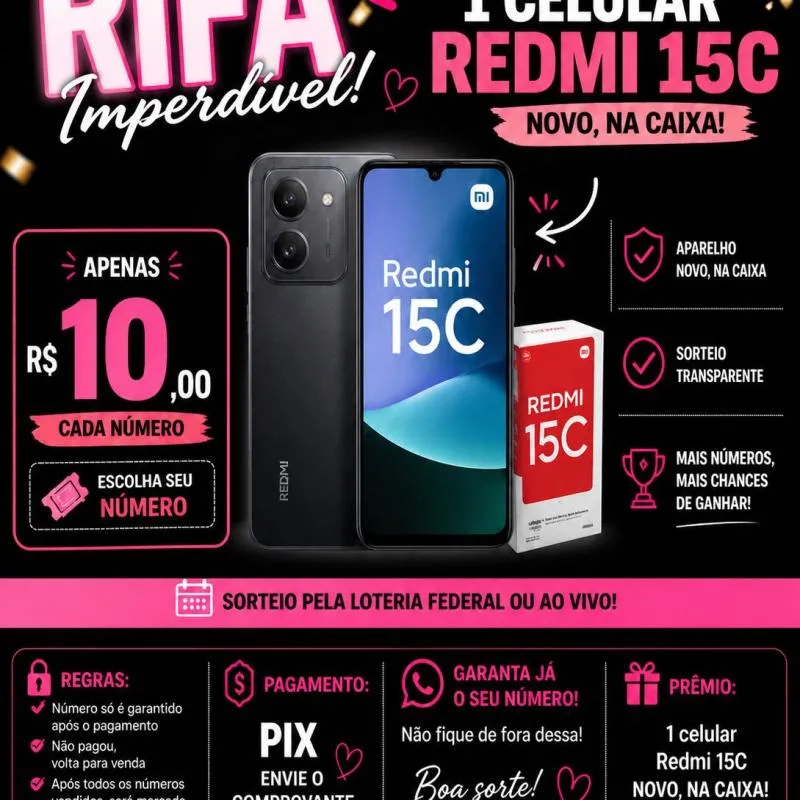 Imagem da campanha Rifa Imperdível - Redmi 15c