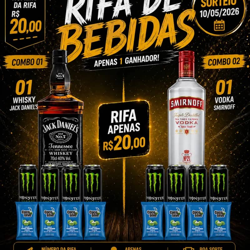 Imagem da campanha RIFA DE BEBIDA