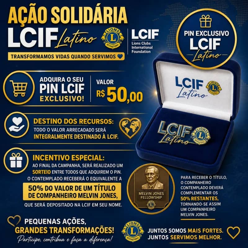 Imagem da campanha PIN LCIF