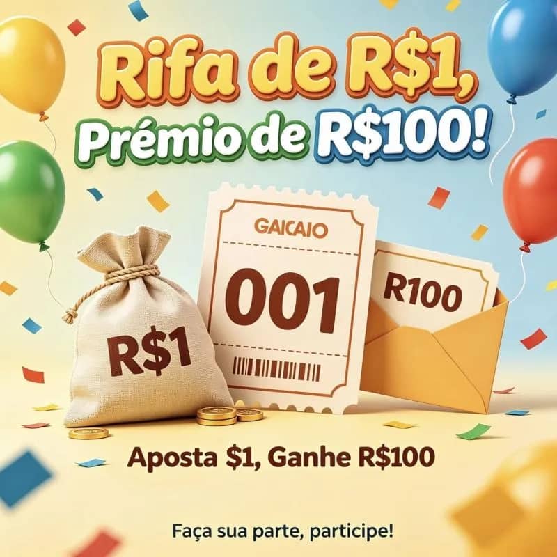Imagem da campanha Sorteio para ajudar a pagar o meu celular Alan