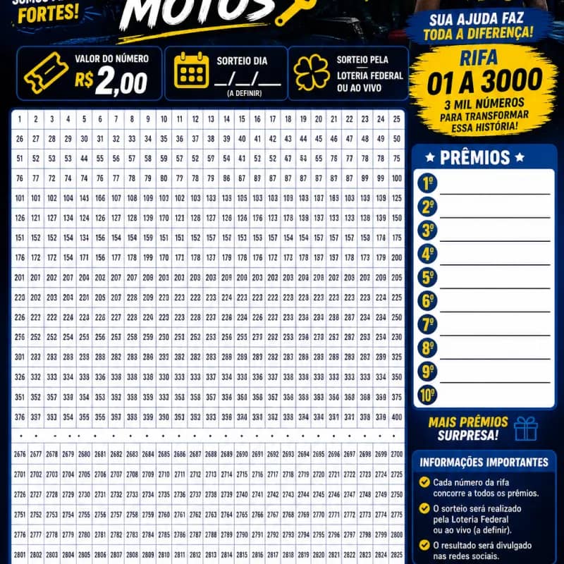Imagem da campanha Unidos por Vitor motos
