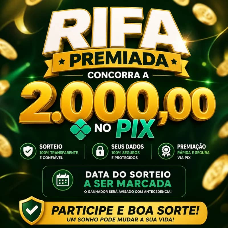 Imagem da campanha Rifa Premiada