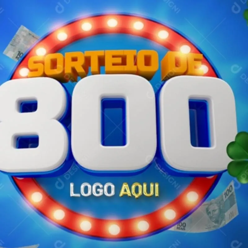 Imagem da campanha Sorteio dos 800 no Pix