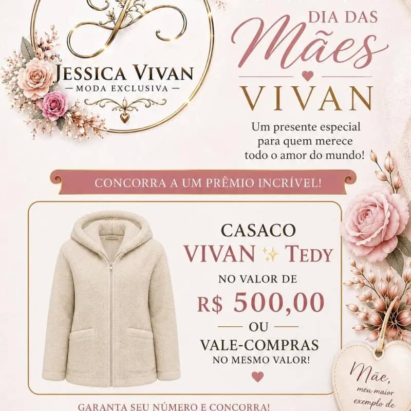 Imagem da campanha DIA DAS MÃES JESSICA MODA EXCLUSIVA VIVAN✨