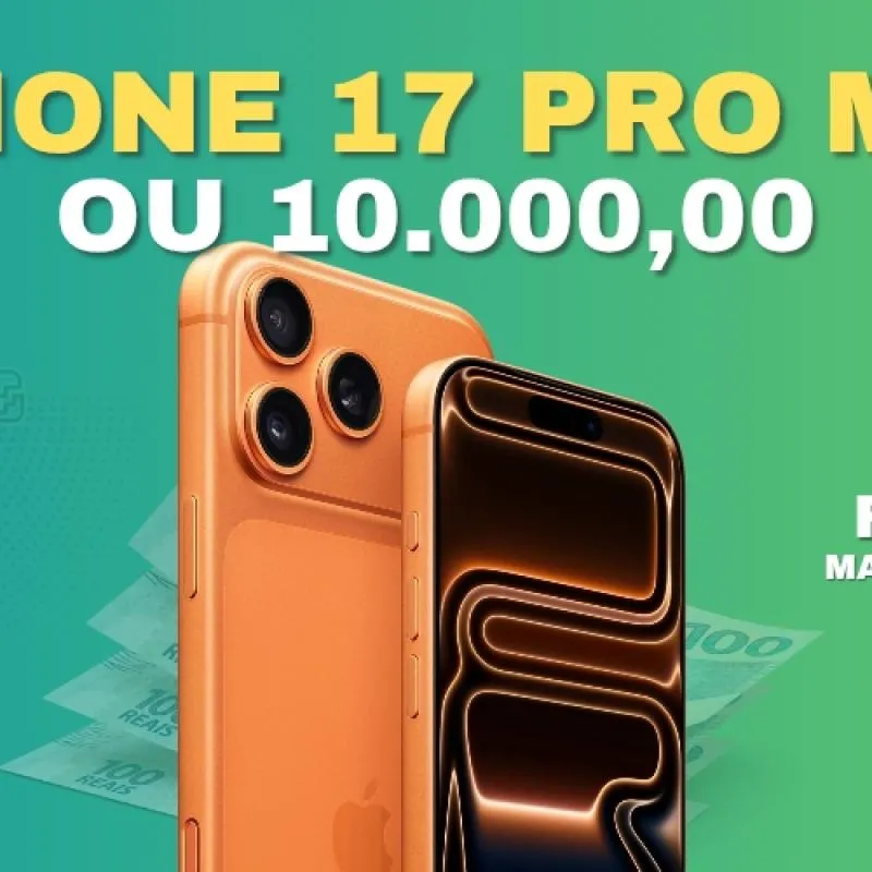 Imagem da campanha IPHONE 17 PRO MAX OU 10K