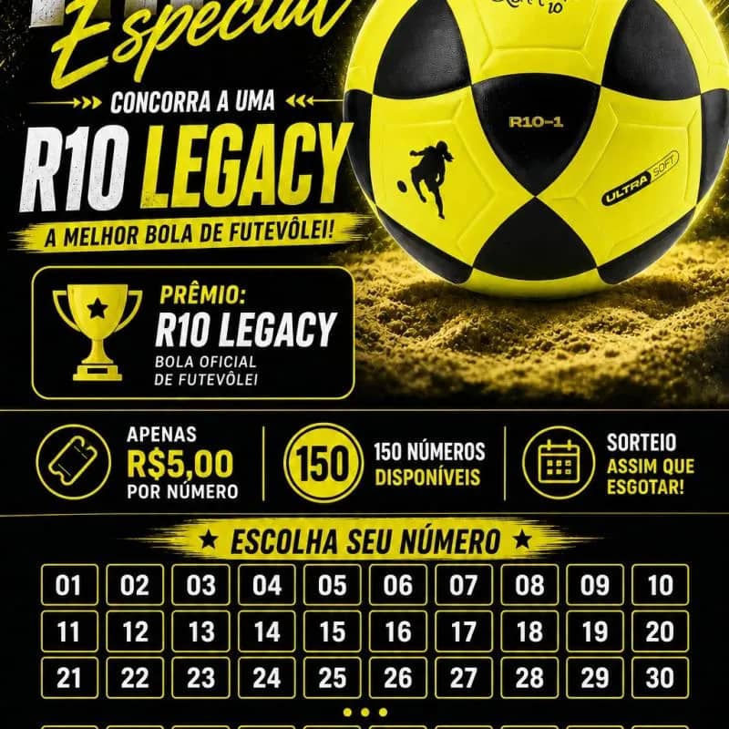 Imagem da campanha RIFA R10 LEGACY