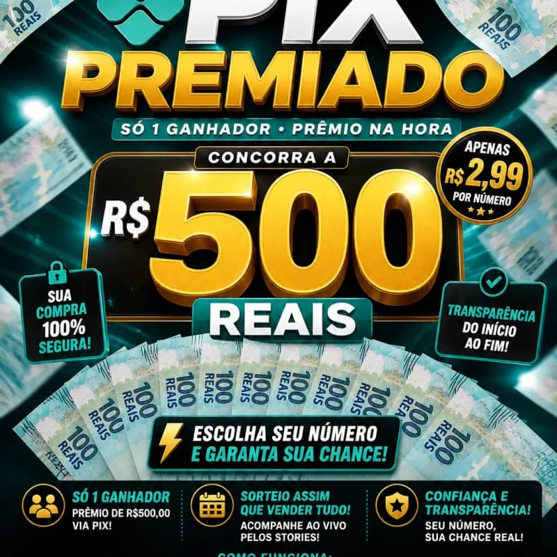 Imagem da campanha PIX PREMIADO 500,00